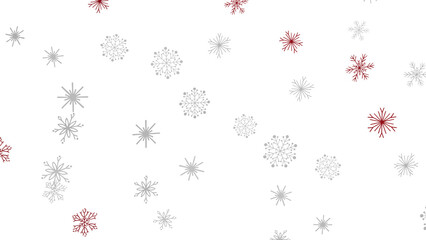 Snowflakes - Christmas background design of snowflake and snow falling in the winter 3d illustration