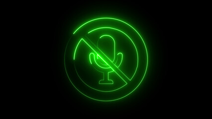 No microphone sign icon. Speaker symbol. icon . 4k illustration image icon .