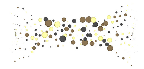 Joyful Deluge: Brilliant 3D Illustration Showcasing an Overflow of gold Confetti