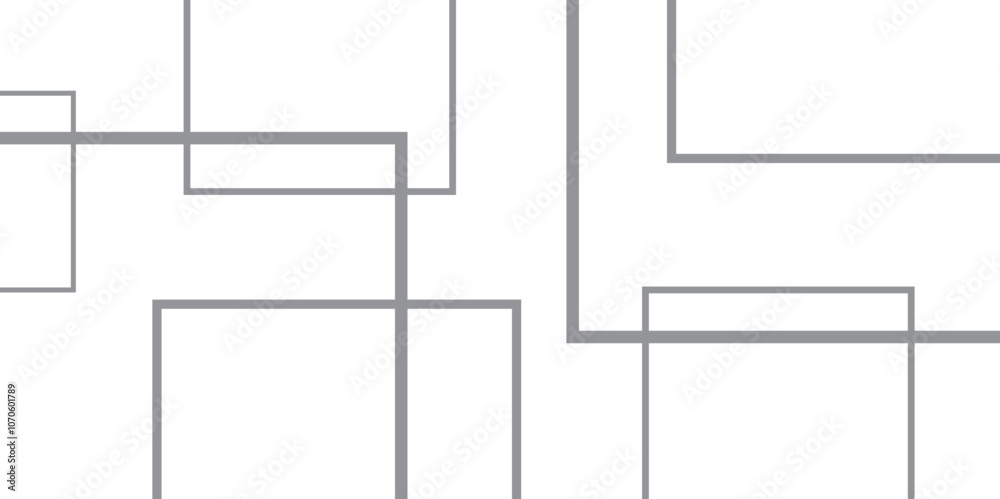 Leinwandbilder grey geometric overlapping square seamless pattern. modern white transparent material in triangle te