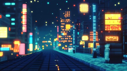 Retro arcade style 3D 6.6 with pixelated light effects