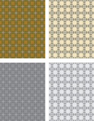 set of colored  and black and white seamless patterns geometric Islamic art arabesque.