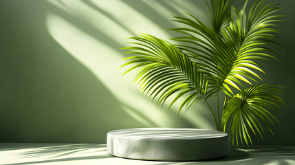 Obraz premium green tree and podium