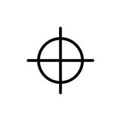 Aim icon black and white vector sign