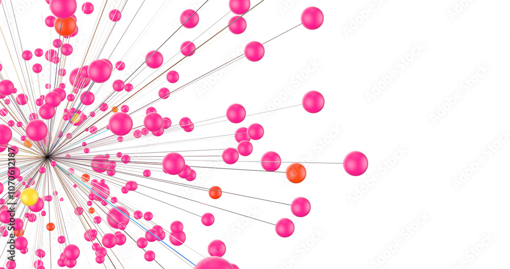 Poster network holding in hand 3d connection data