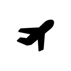 Airplane Icon black and white vector sign