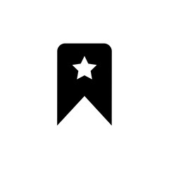 Bookmark icon black and white vector sign