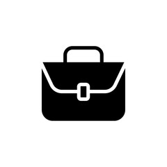Briefcase icon black and white vector sign