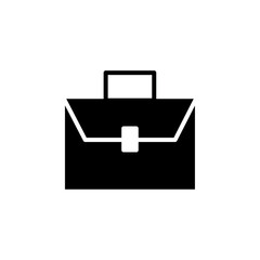 Briefcase icon black and white vector sign