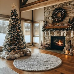 christmas tree in room