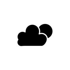 Obraz premium Cloud sun icon black and white vector sign