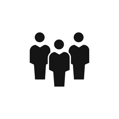 Community icon black and white vector sign