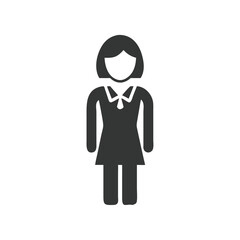 Woman Silhouette Icon Vector for Modern Designs.