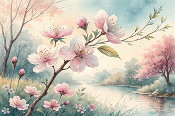 background with sakura