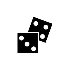 Dice Icon black and white vector sign