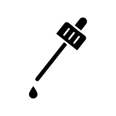 Dropper icon black and white vector sign
