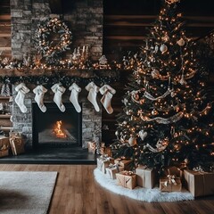 christmas tree with christmas decorations