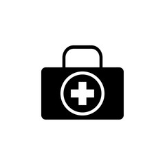 First Aid Icon black and white vector sign