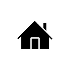 House icon black and white vector sign