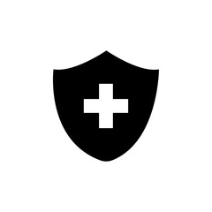 immunity icon black and white vector sign