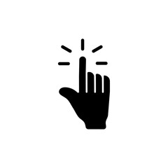 Interactive icon black and white vector sign