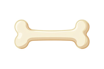 A stylized bone icon, featuring a smooth, rounded shape with a creamy color.