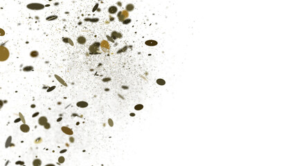 silver confetti explosion festive background