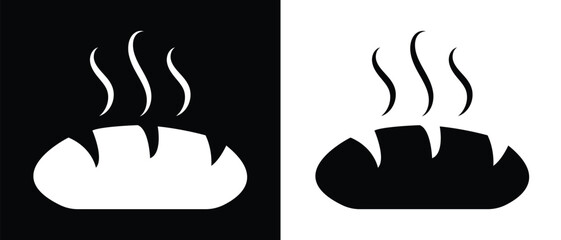 Hot dog icons. Hot dog icons with silhouette style. Fast food symbol design isolated on black and white background. Modern icons vector illustration.