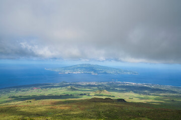 Obraz premium Faial island seen from pico