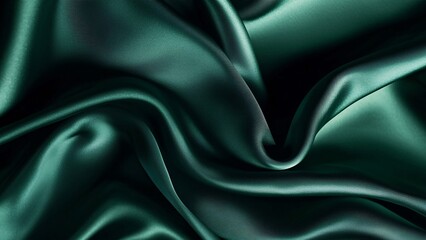 Obraz premium a green silk fabric with a green background that says green