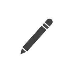 Pen icon black and white vector sign