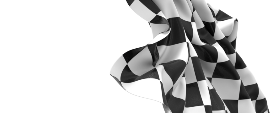 Black and white checkered abstract background. Race background with space for text. Racing flag