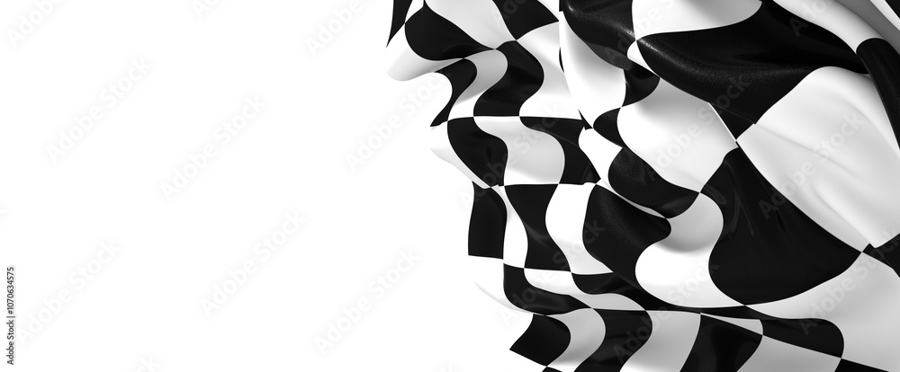 Aufkleber black and white checkered abstract background. race background with space for text. racing flag