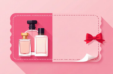 discount gift certificate voucher mockup for perfume shop