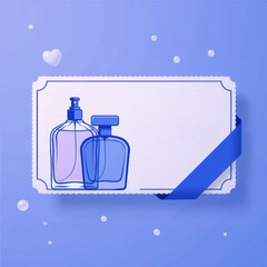 Obraz premium discount gift certificate voucher mockup for perfume shop