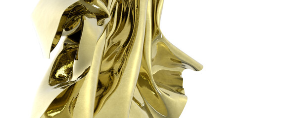 Golden folds of fabric a minimalist masterpiece