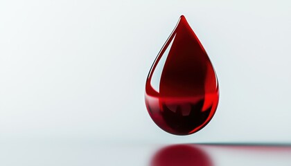 Fototapeta premium Captivating image of a suspended red liquid drop showcases beauty and fluid dynamics in photography
