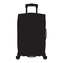 Travel Luggage Bag Silhouette Vector Illustration