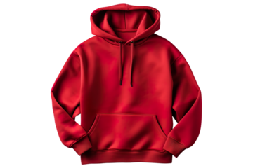 red hoodie isolated on transparent background