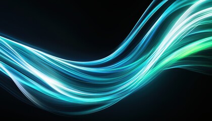 Obraz premium Explore the dynamic flow of light waves in modern abstract art for stunning visual impact