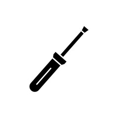 Screwdriver icon black and white vector sign