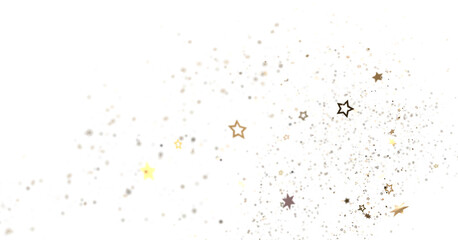 Celestial Christmas Symphony: Enthralling 3D Illustration of Falling Holiday Starbursts