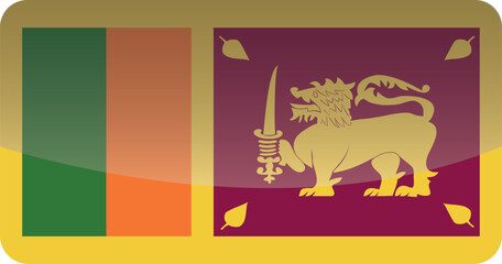 National flag of Sri Lanka.Vector illustration