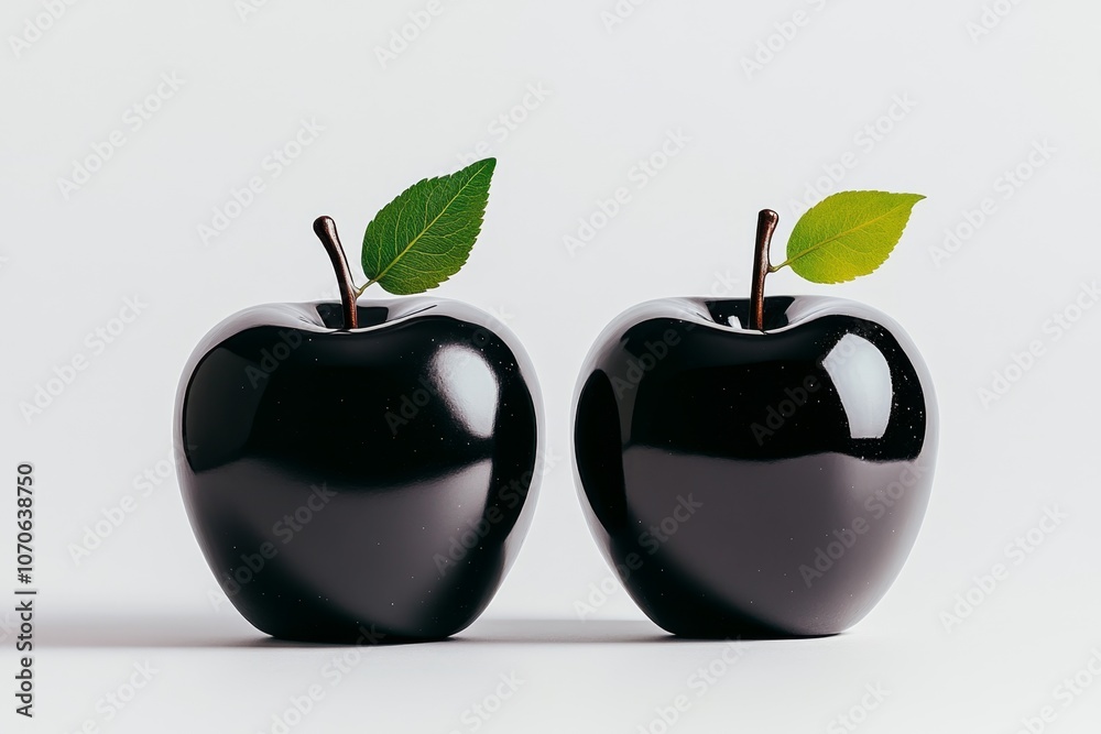 Poster simple apple silhouette in black, set against a clean white background, emphasizing form and simplic