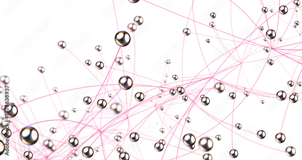Fototapete Abstract network of physical devices on the Internet using a network connection