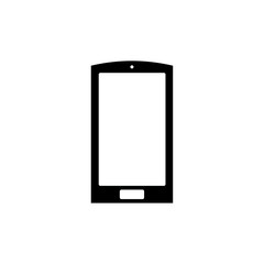 Smartphone icon black and white vector sign