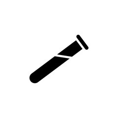 Test tube icon black and white vector sign