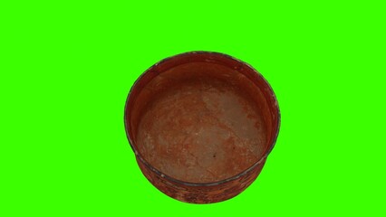 ceramic bowl with green background