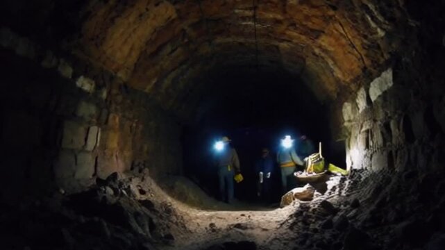 underground coal mine tunnel is very cool