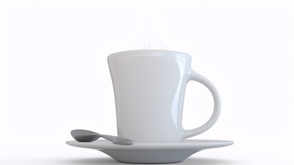 cup of coffee with white background